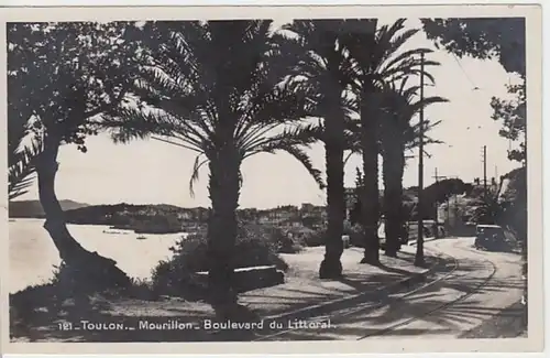 (19520) Foto AK Toulon, Mourillon, Boulevard du Littoral, vor 1945