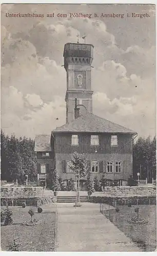 (19519) AK Pöhlberg, Erzgebirge, Unterkunftshaus, Feldpost 1917