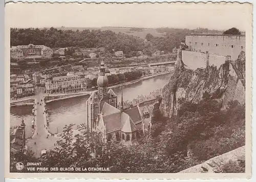 (19493) AK Dinant, Kirche, Blick von der Zitadelle 1940