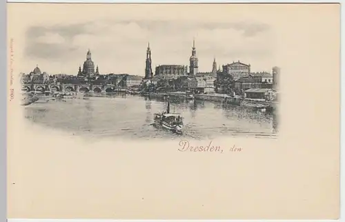 (19430) AK Dresden, Elbpanorama, bis 1905