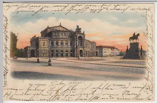 (19419) AK Dresden, Oper, Litho 1905