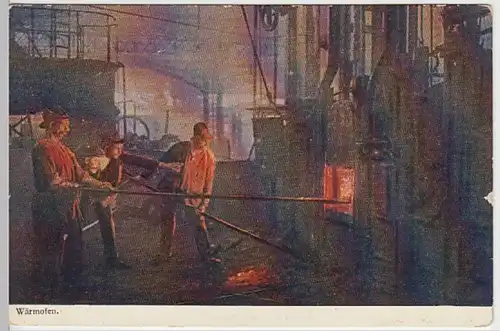 (19412) AK Arbeiter am Wärmofen, Stahlgießer? 1905