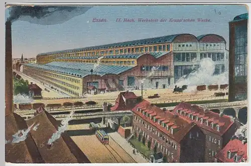 (19410) AK Essen, Krupp Werke, IX. Mechan. Werkstatt, vor 1945