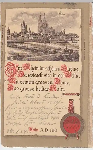 (19401) AK Köln, Groß St. Martin, Dom 1904