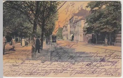 (19361) AK Essen, Kettwiger Chaussee, Bahnpost 1905