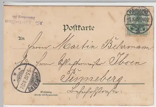 (19350) AK Gruß aus Hamburg, Vierländer Tracht, Litho 1902