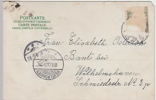 (19316) AK Gruß aus Hamburg, Außenalster, Litho 1906