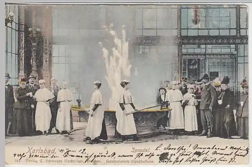 (19308) AK Karlsbad, Karlovy Vary, Sprudel 1902