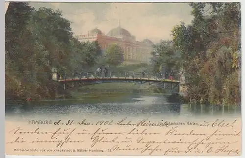 (19306) AK Hamburg, Botanischer Garten 1902