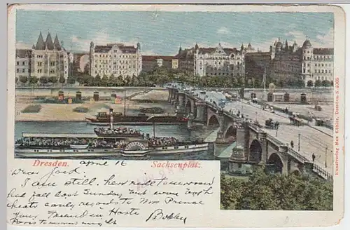 (19281) AK Dresden, Sachsenplatz 1904