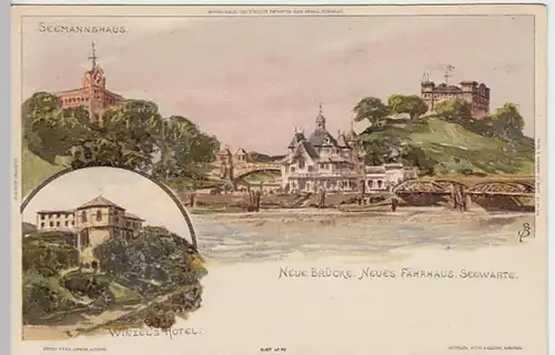 (19274) Künstler AK Hamburg, Seemannshaus, Wiezels Hotel, bis 1905