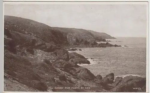 (19225) AK St. Ives, Cornwall, Clodgy Five Points, vor 1945