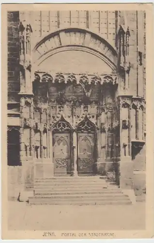 (19134) AK Jena, Stadtkirche, Portal 1926