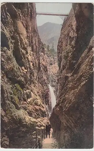 (19131) AK Höllentalklamm, Brücke, vor 1945