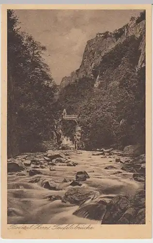(19124) AK Harz, Bodetal, Teufelsbrücke 1931