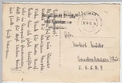 (19118) Foto AK Weimar, Thür., Mehrbildkarte, Feldpost 1942