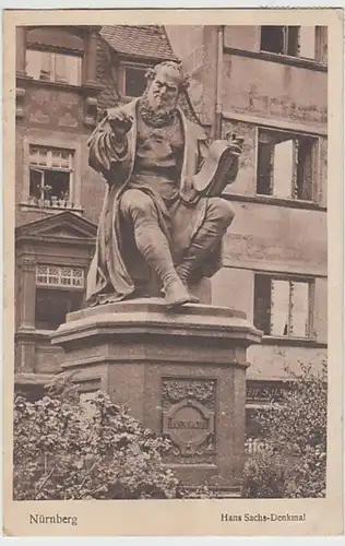 (19113) AK Nürnberg, Hans Sachs Denkmal 1924