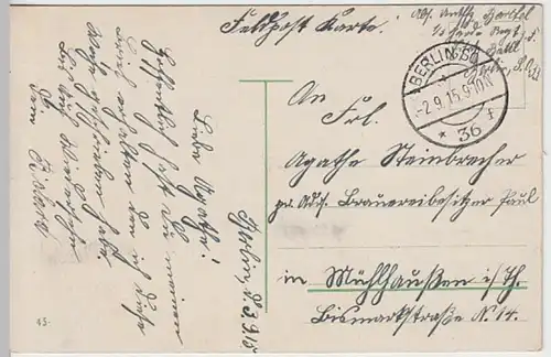 (19108) AK Berlin, Nationalgalerie, Friedrichsbrücke, Feldpost 1915