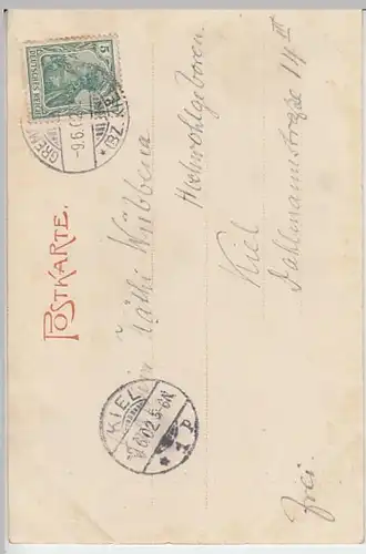 (19006) AK Holstein. Schweiz, Gebäude hinter Bäumen, Ort unbek. 1902