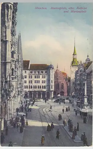 (18994) AK München, Marienplatz, Feldpost 1916