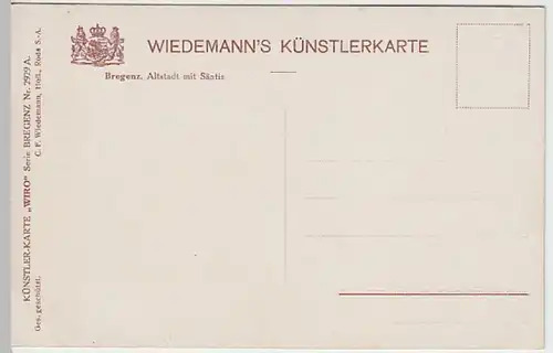 (18960) Künstler AK Bregenz, Säntis, bis 1918