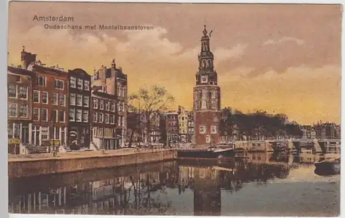 (18932) AK Amsterdam, Oudeschans, Montelbaanstoren, vor 1945