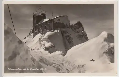 (18905) Foto AK Zugspitze, Münchner Haus 1935