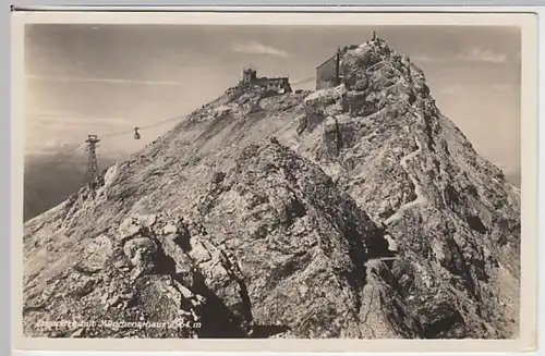 (18903) Foto AK Zugspitze, Münchner Haus 1935