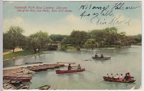 (18880) AK Chicago, Humboldt Park, Boote 1912