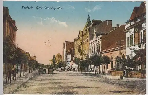 (18877) AK Szolnok, Grof Szapary Straße, Feldpost 1916