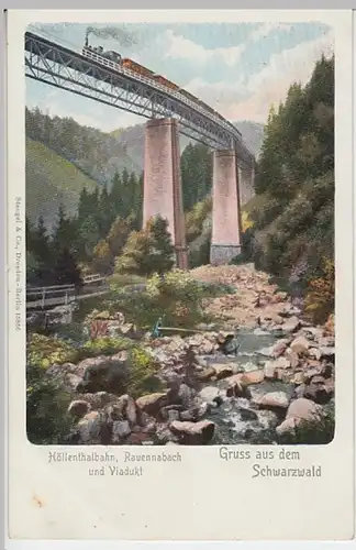 (18868) AK Gruß aus dem Schwarzwald, Ravennabrücke, bis 1905