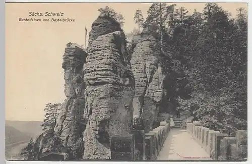 (18855) AK Basteibrücke, Sächs. Schweiz, vor 1945