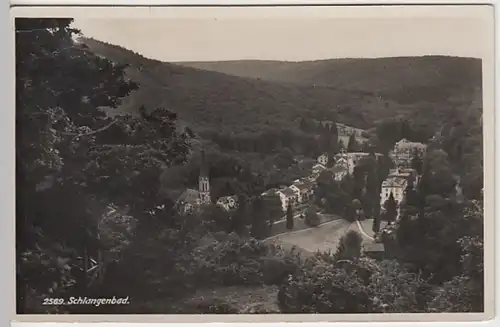 (18851) Foto AK Schlangenbad, Panorama 1937