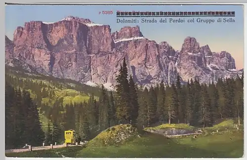 (18850) AK Pordoijochstraße, Strada del Pordoi, Sellagruppe, vor 1945