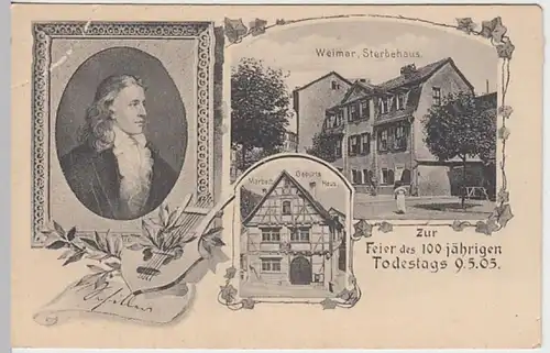 (18827) AK Weimar, Thür., Schillers Sterbehaus 1905