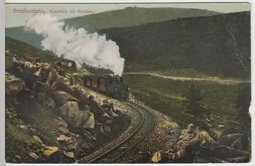 (18803) AK Eckerloch, Harz, Brockenbahn, vor 1945