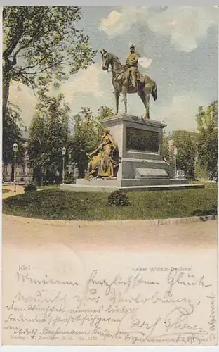 (18703) AK Kiel, Kaiser Wilhelm Denkmal 1903