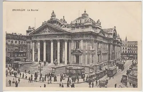 (18677) AK Bruxelles, Brüssel, Börse, Feldpost 1914