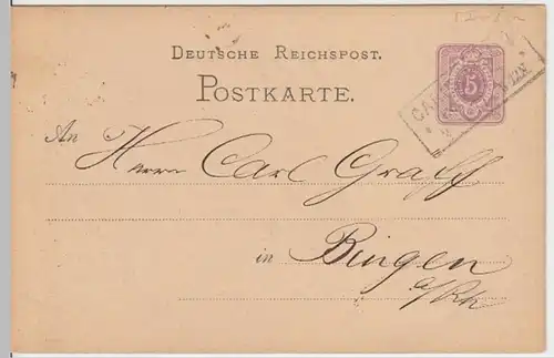 (18588) Ganzsache DR 1877
