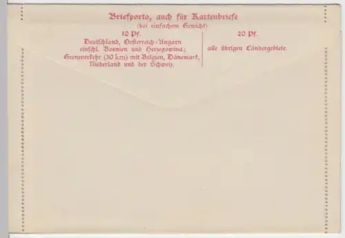 (18584) Ganzsache Kartenbrief Deutsche Reichspost unbenutzt