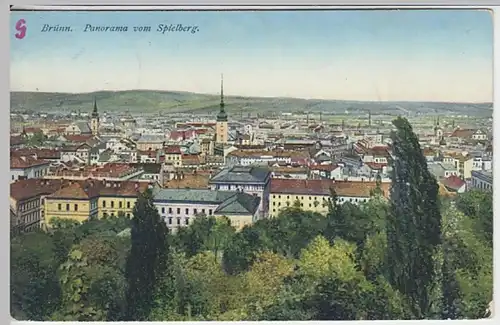 (18633) AK Brünn, Panorama vom Spielberg, Feldpost 1915