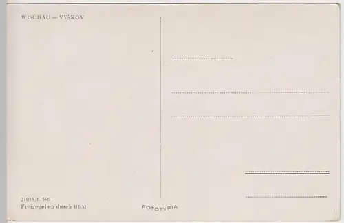 (18616) AK Wischau, Vyskov, Marktplatz, Denkmal, vor 1945