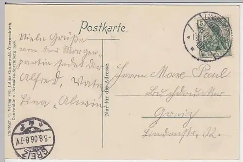 (18600) AK Lobendava, Lobendaui, Heilstätte Hohwald 1906