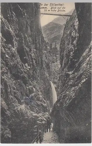 (18520) AK Höllentalklamm, Wetterstein, vor 1945
