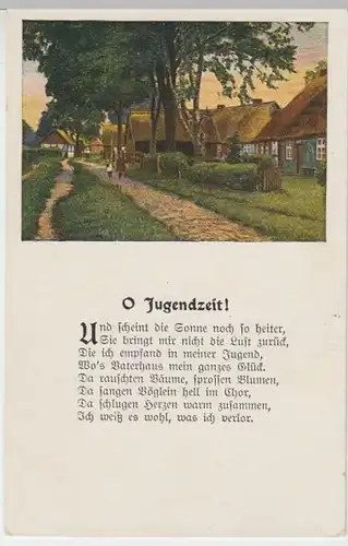 (18502) AK Gedicht "O Jugendzeit!"