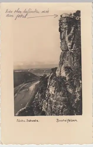 (18492) Foto AK Sächs. Schweiz, Basteifelsen 1938