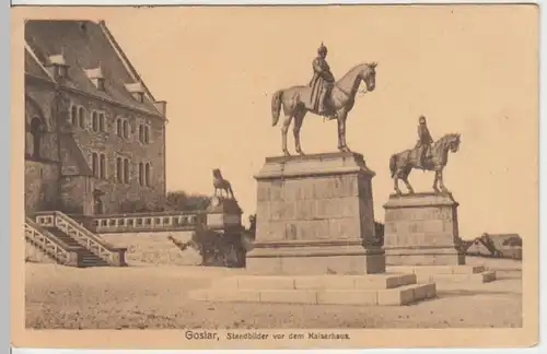 (18491) AK Goslar, Kaiserhaus, Standbilder 1914