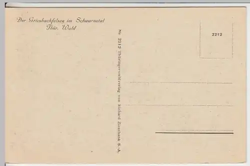 (18435) AK Schwarzatal, Griesbachfelsen, vor 1945