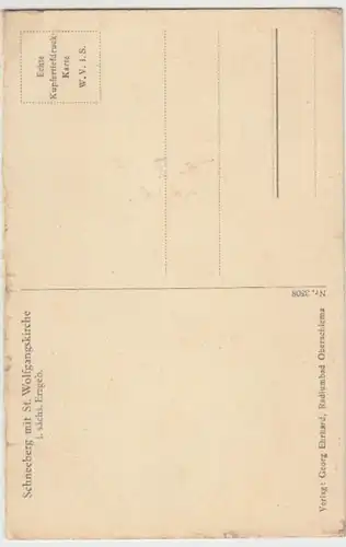 (18421) AK Schneeberg (Erz), Ortsansicht mit St. Wolfgangskirche, vor 1945