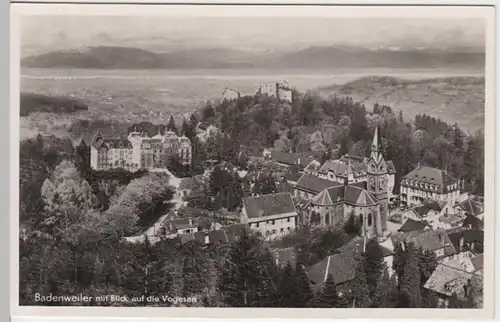 (18413) Foto AK Badenweiler, Burg Baden u. Vogesen, vor 1945